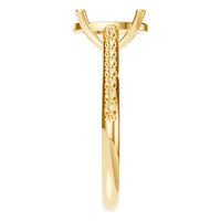 RI-3762 Yellow Gold Ring UNSET - Side View