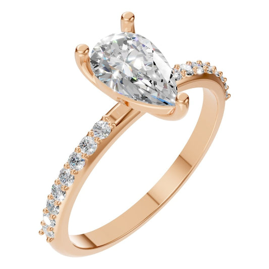 RI-3818 Rose Gold Ring SET - Main View