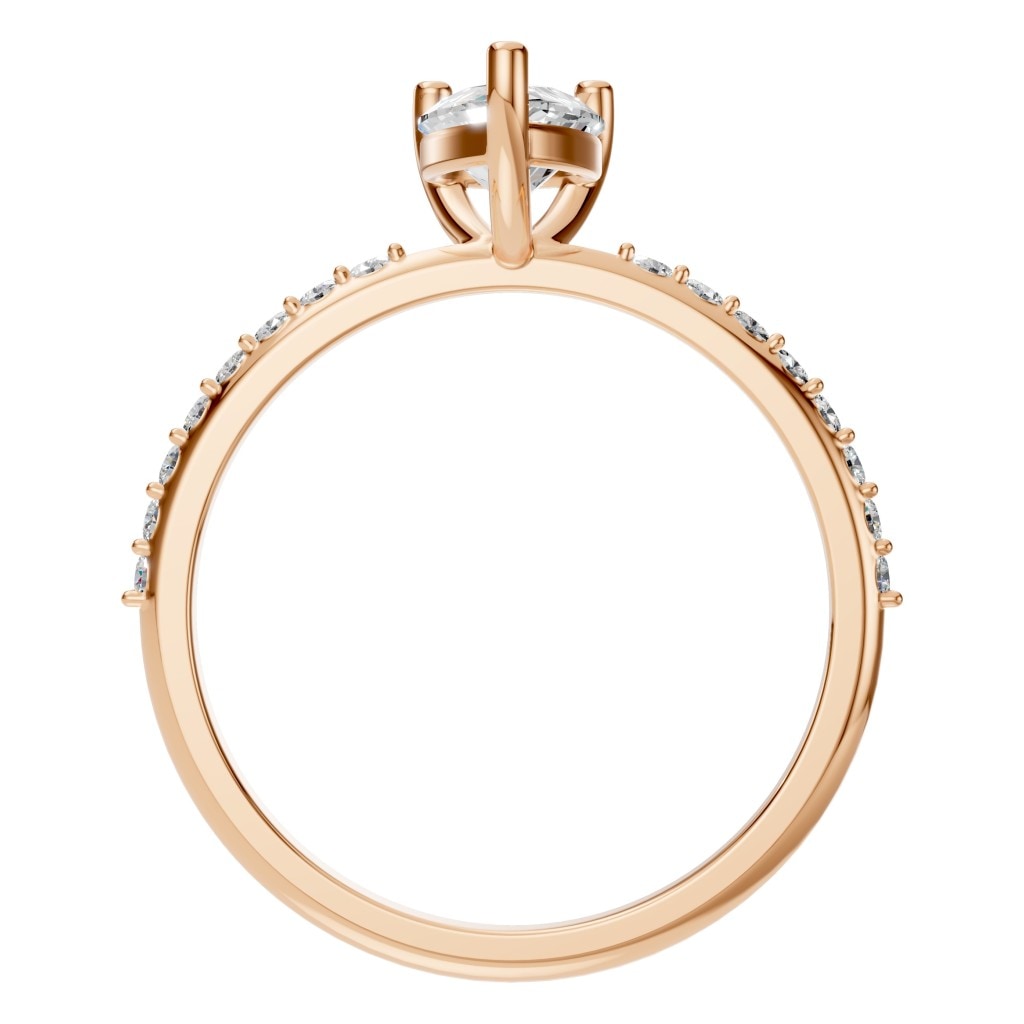 RI-3818 Rose Gold Ring SET - Top View