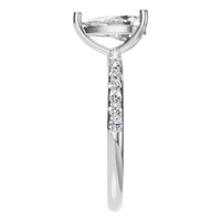 RI-3818 White Gold Ring SET - Side View
