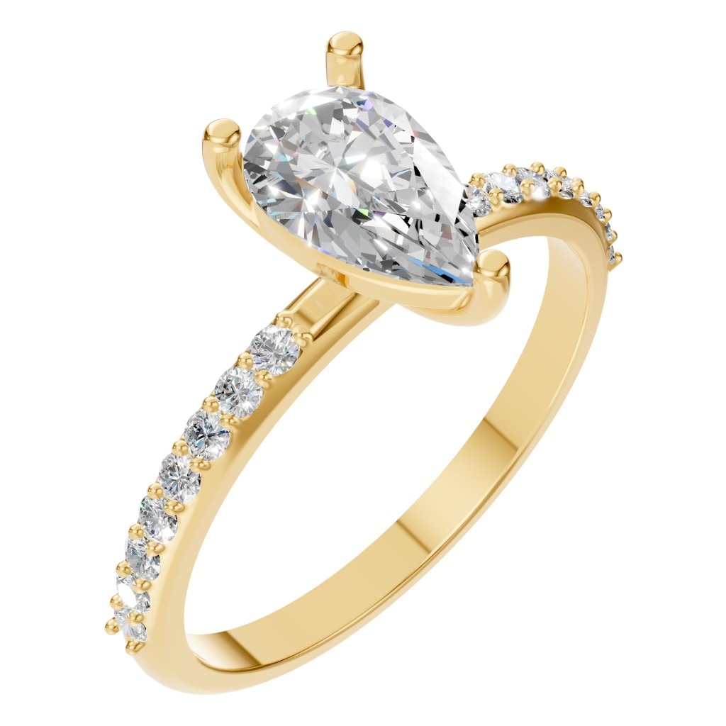 RI-3818 Yellow Gold Ring SET - Main View