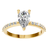 RI-3818 Yellow Gold Ring SET - Front View