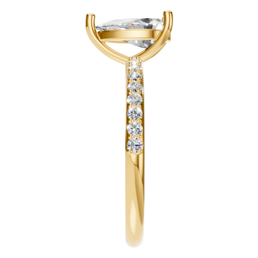 RI-3818 Yellow Gold Ring SET - Side View