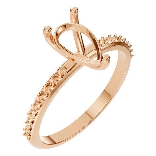 RI-3818 Rose Gold Ring UNSET - Main View