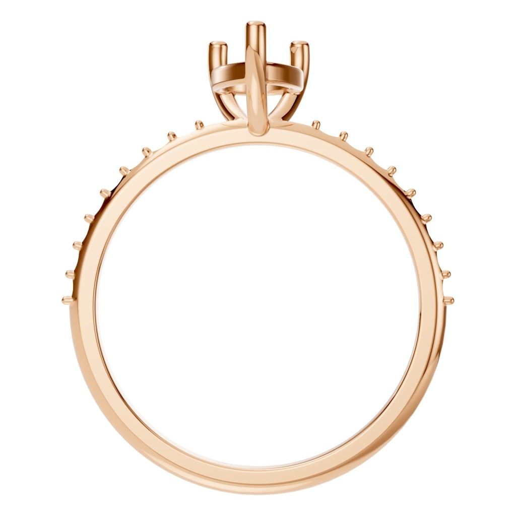 RI-3818 Rose Gold Ring UNSET - Top View