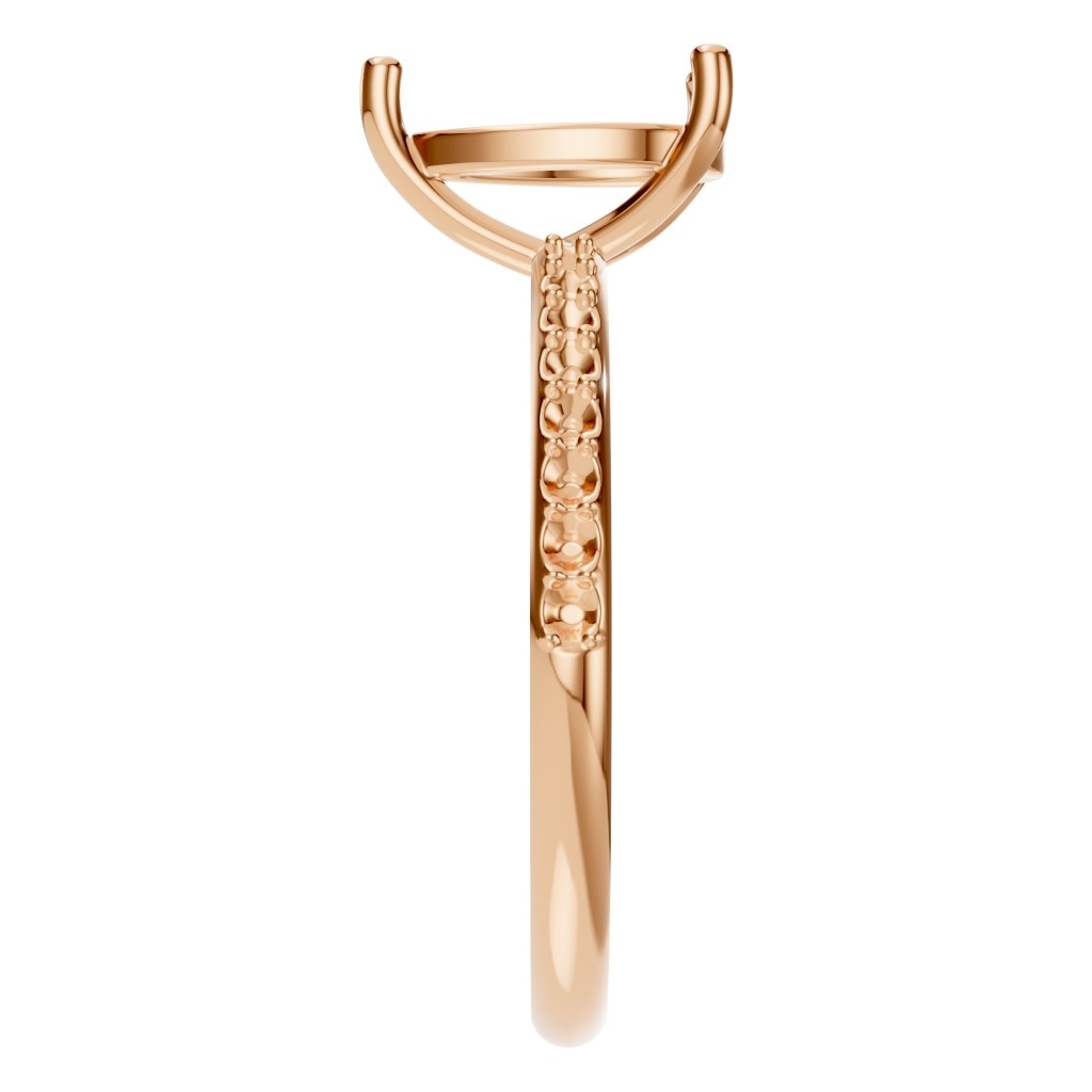 RI-3818 Rose Gold Ring UNSET - Side View