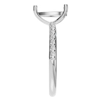 RI-3818 White Gold Ring UNSET - Side View