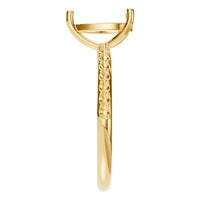 RI-3818 Yellow Gold Ring UNSET - Side View