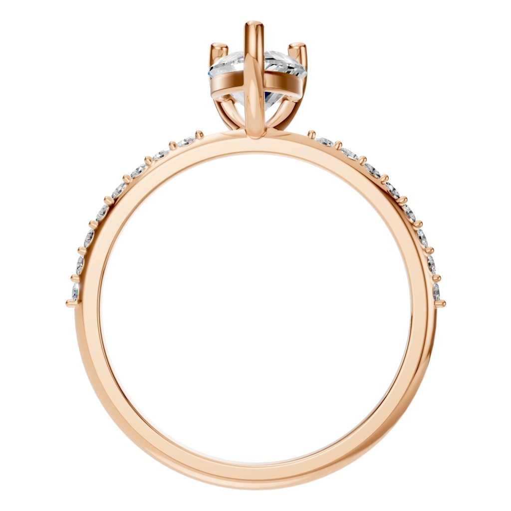 RI-3818 Rose Gold Ring SET - Top View