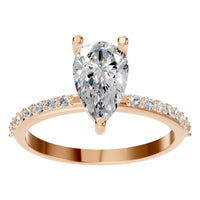 RI-3818 Rose Gold Ring SET - Front View
