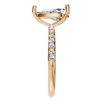 RI-3818 Rose Gold Ring SET - Side View