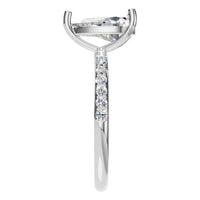 RI-3818 White Gold Ring SET - Side View