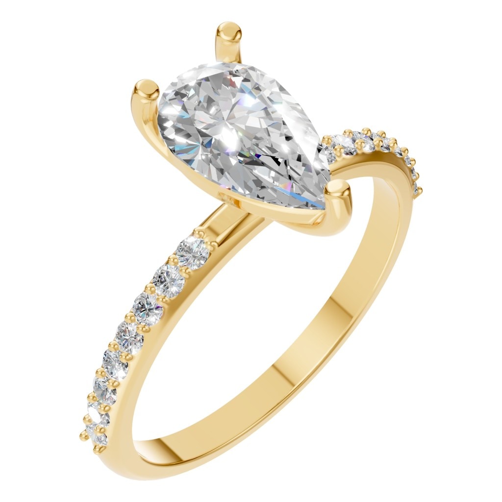 RI-3818 Yellow Gold Ring SET - Main View