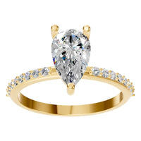 RI-3818 Yellow Gold Ring SET - Front View