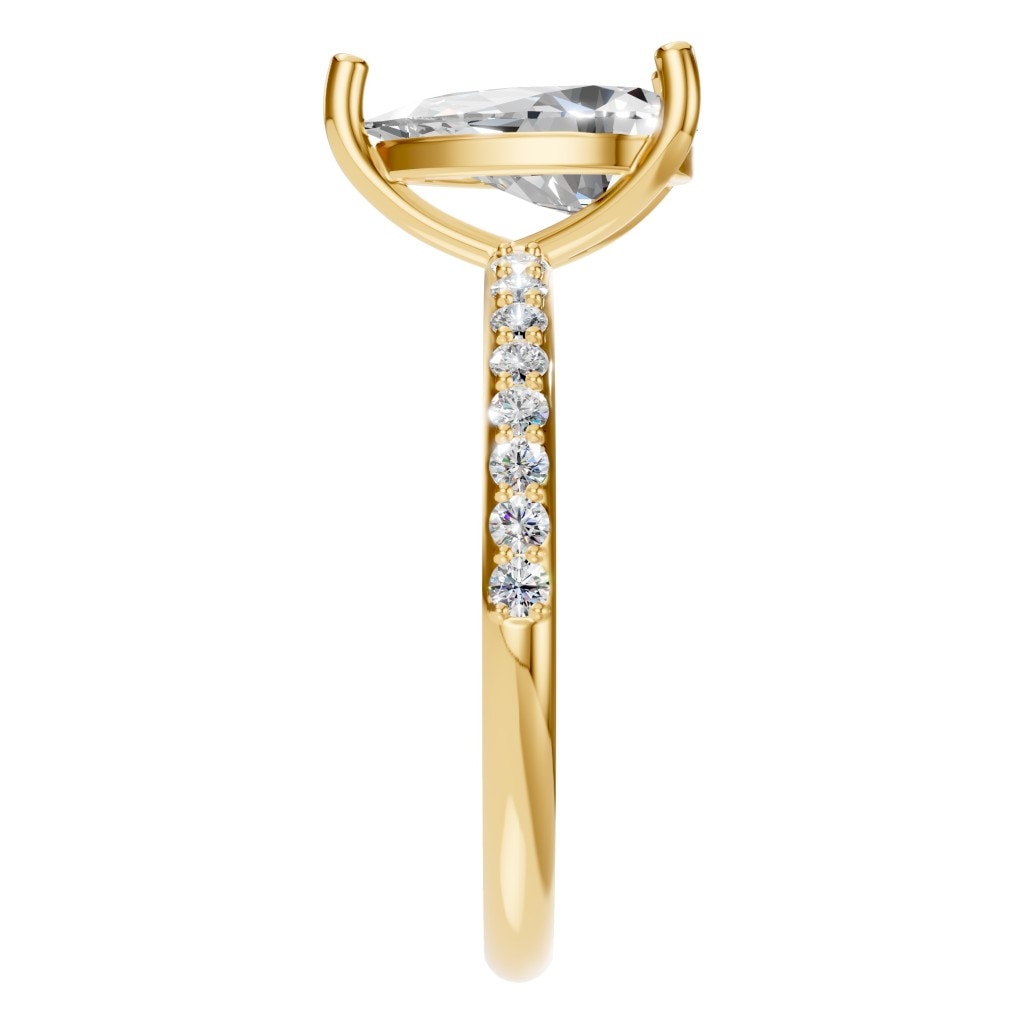 RI-3818 Yellow Gold Ring SET - Side View