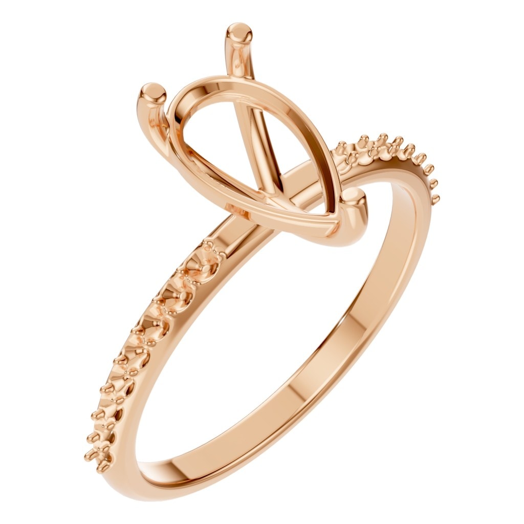 RI-3818 Rose Gold Ring UNSET - Main View