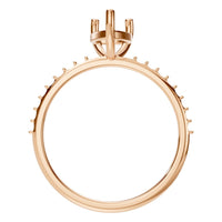 RI-3818 Rose Gold Ring UNSET - Top View