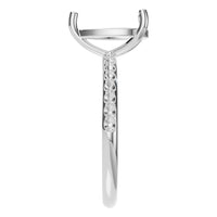 RI-3818 White Gold Ring UNSET - Side View