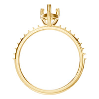 RI-3818 Yellow Gold Ring UNSET - Top View