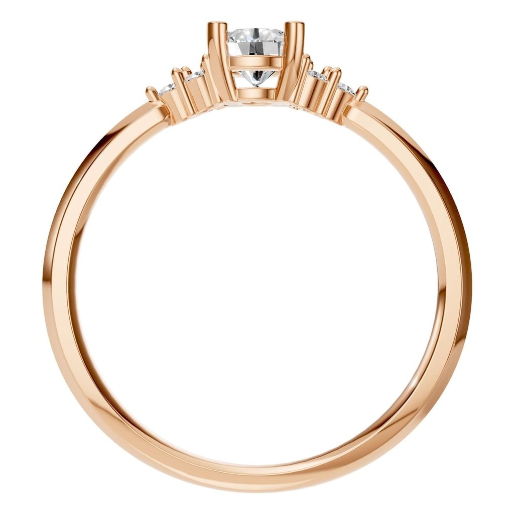 RI-3865 Rose Gold Ring SET - Top View