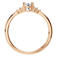 RI-3865 Rose Gold Ring SET - Top View