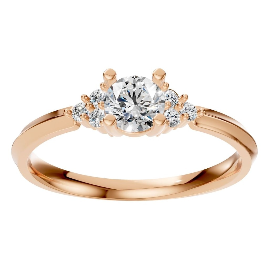 RI-3865 Rose Gold Ring SET - Front View