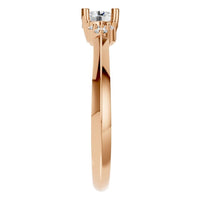 RI-3865 Rose Gold Ring SET - Side View
