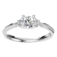 RI-3865 White Gold Ring SET - Front View