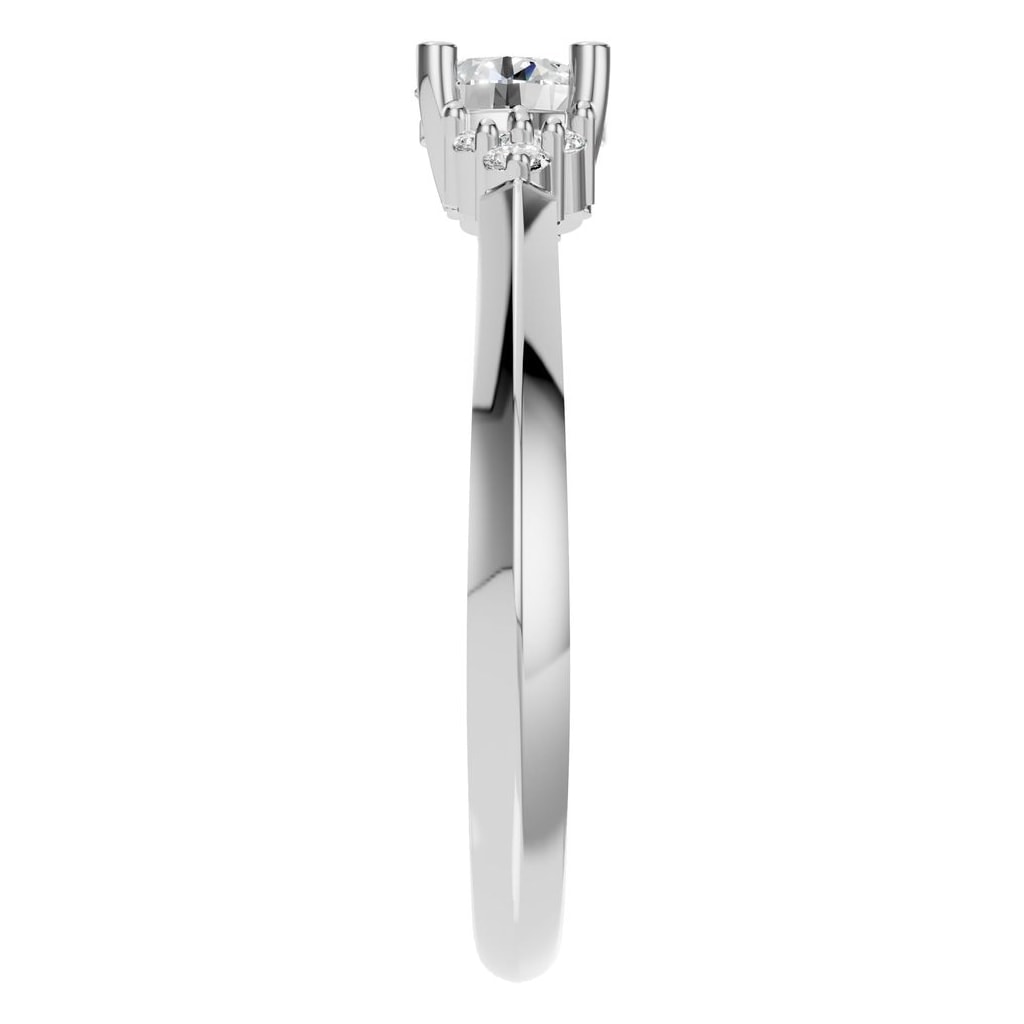 RI-3865 White Gold Ring SET - Side View