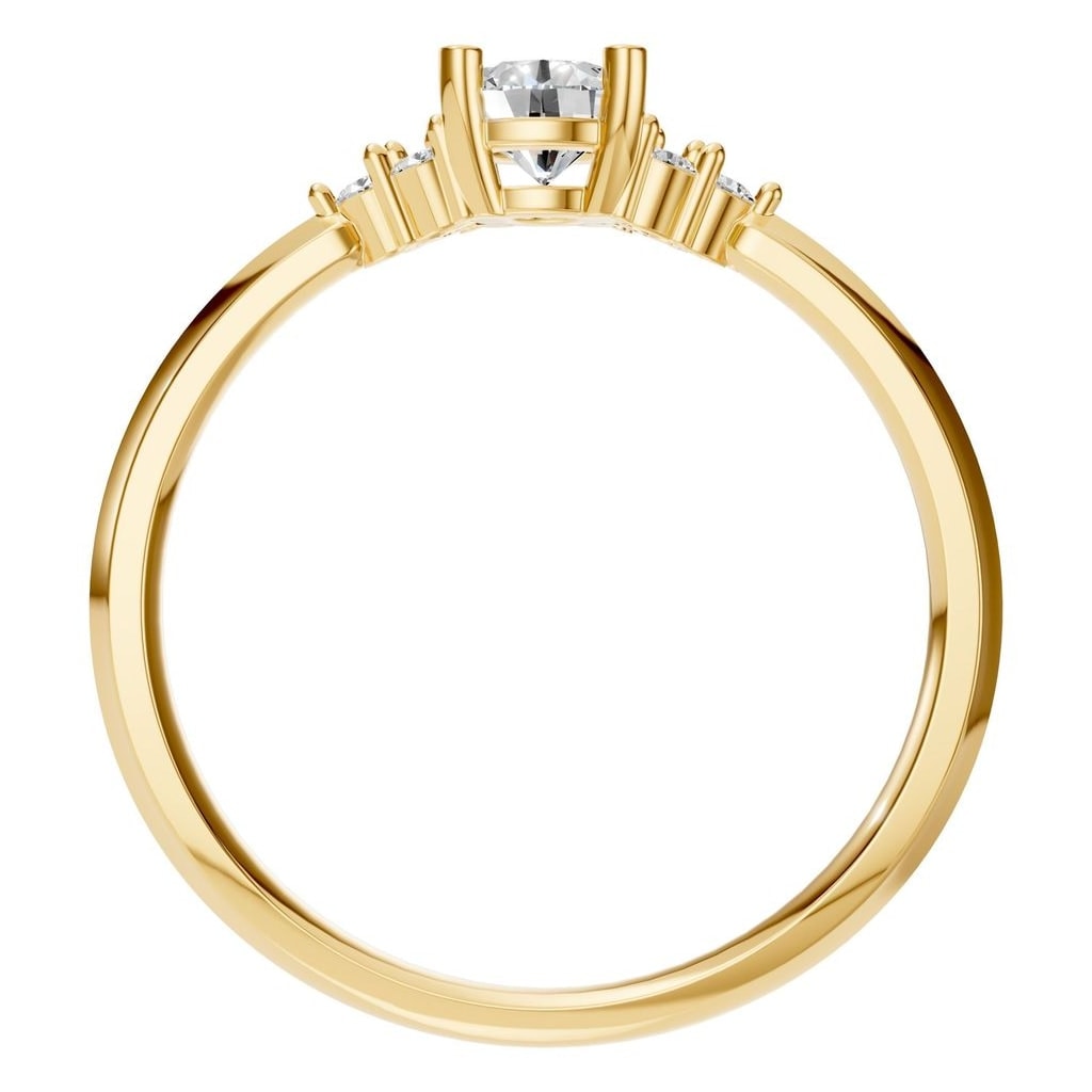 RI-3865 Yellow Gold Ring SET - Top View