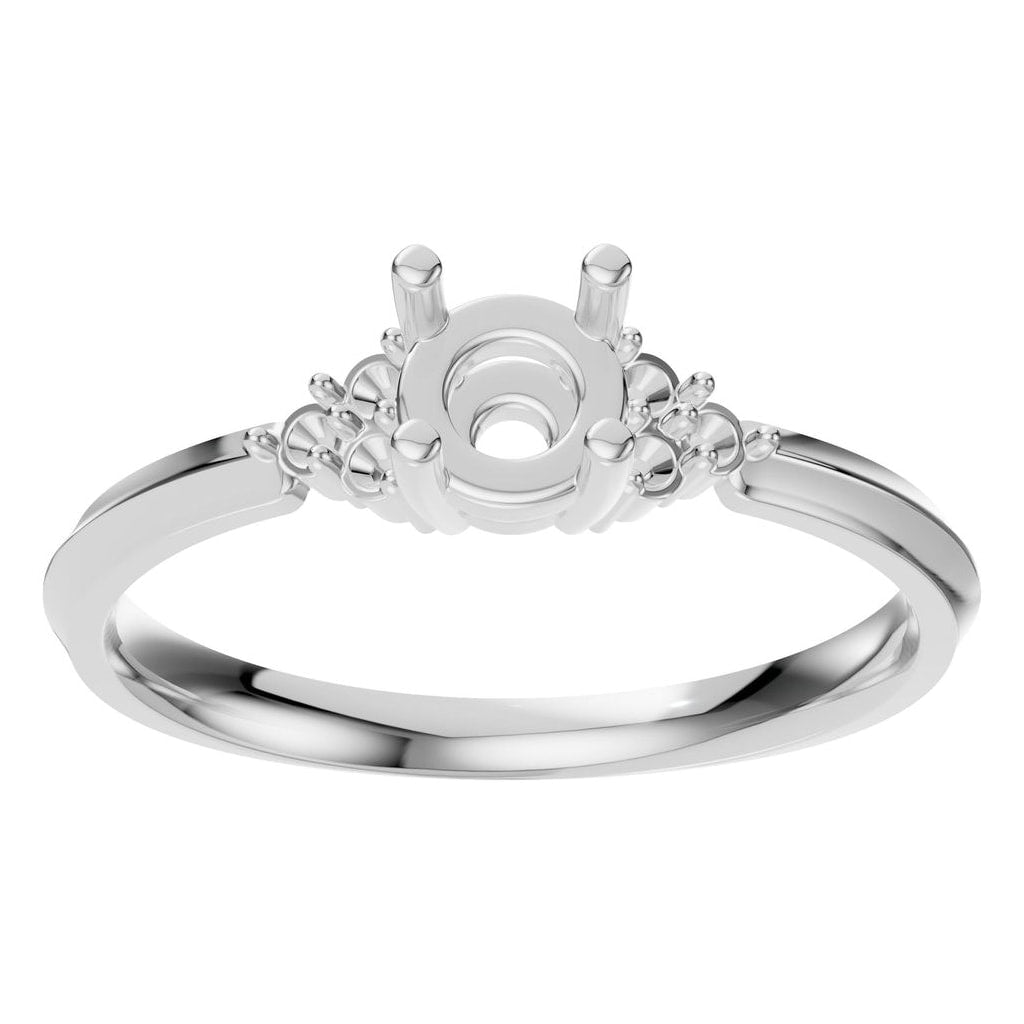 RI-3865 White Gold Ring UNSET - Front View