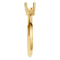 RI-3865 Yellow Gold Ring UNSET - Side View