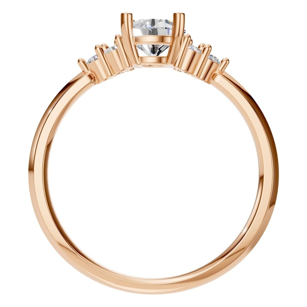 RI-3865 Rose Gold Ring SET - Top View