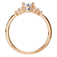 RI-3865 Rose Gold Ring SET - Top View