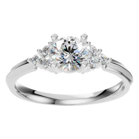 RI-3865 White Gold Ring SET - Front View