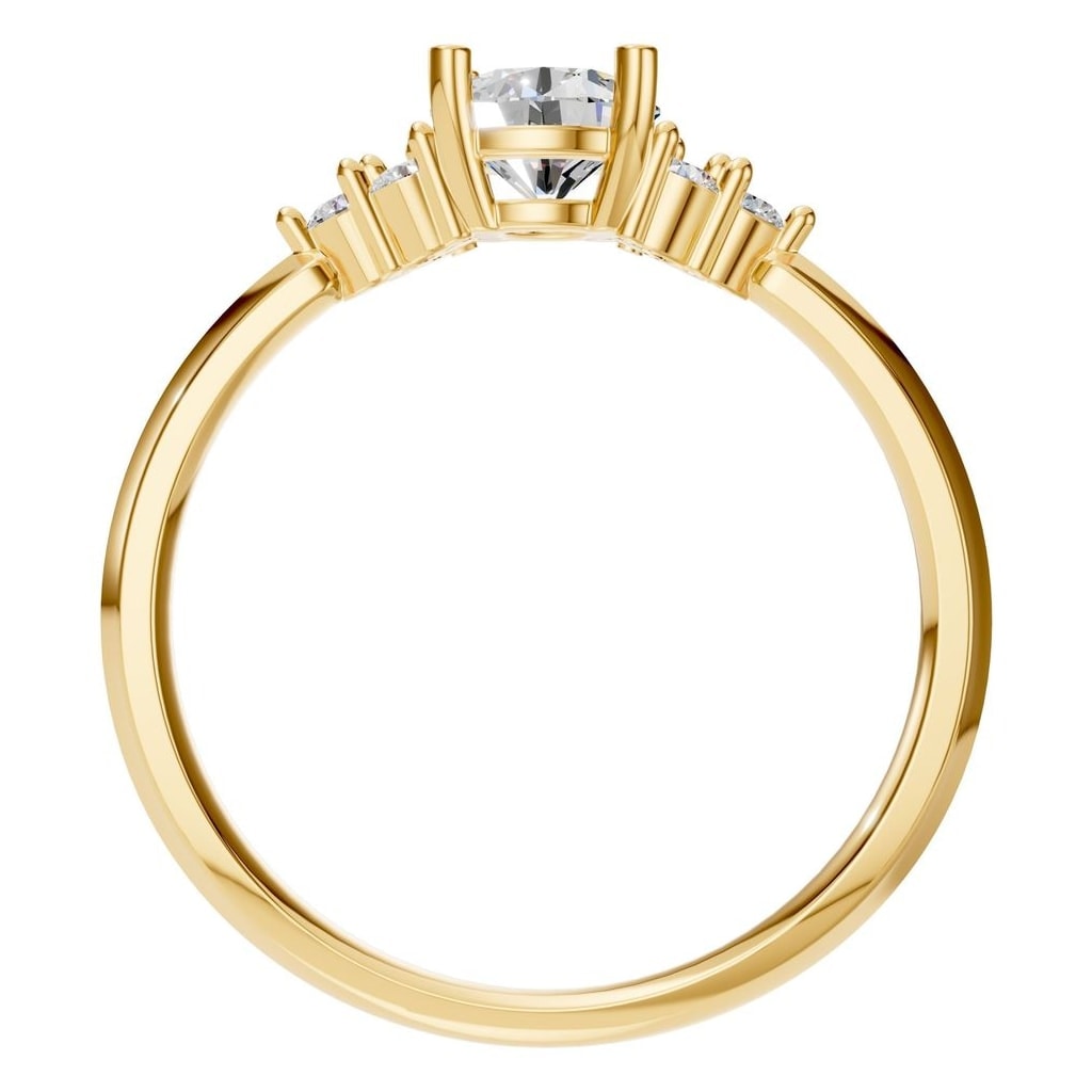 RI-3865 Yellow Gold Ring SET - Top View