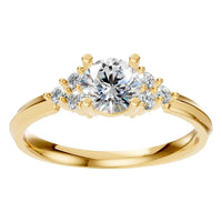 RI-3865 Yellow Gold Ring SET - Front View