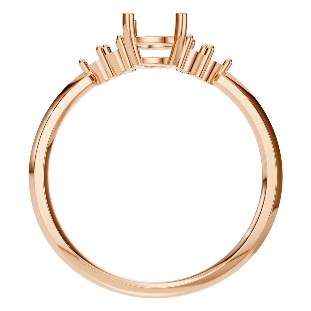 RI-3865 Rose Gold Ring UNSET - Top View