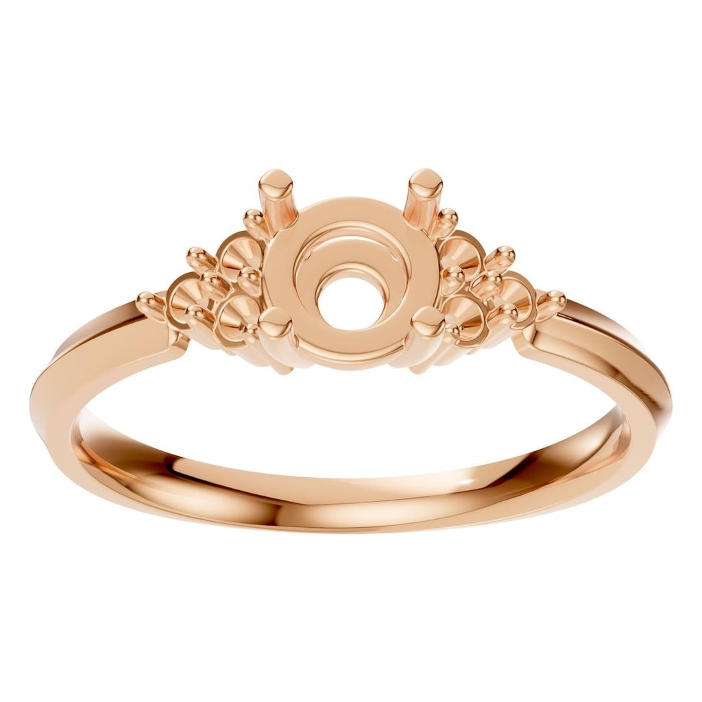 RI-3865 Rose Gold Ring UNSET - Front View