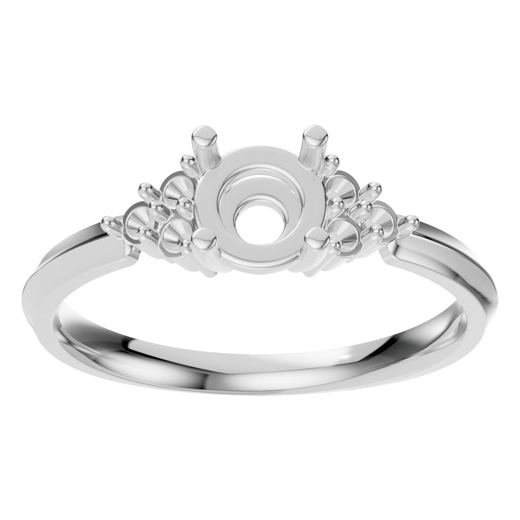RI-3865 White Gold Ring UNSET - Front View
