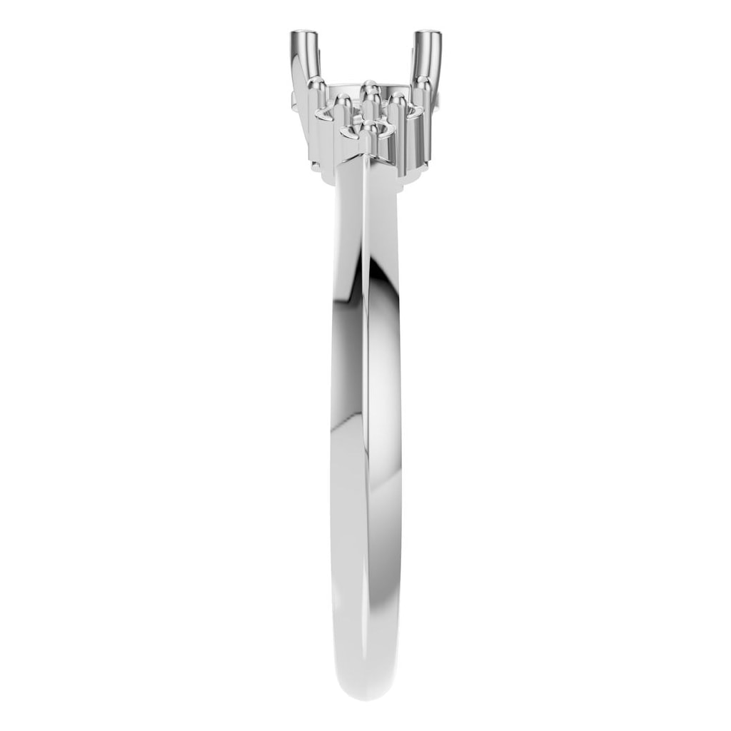RI-3865 White Gold Ring UNSET - Side View