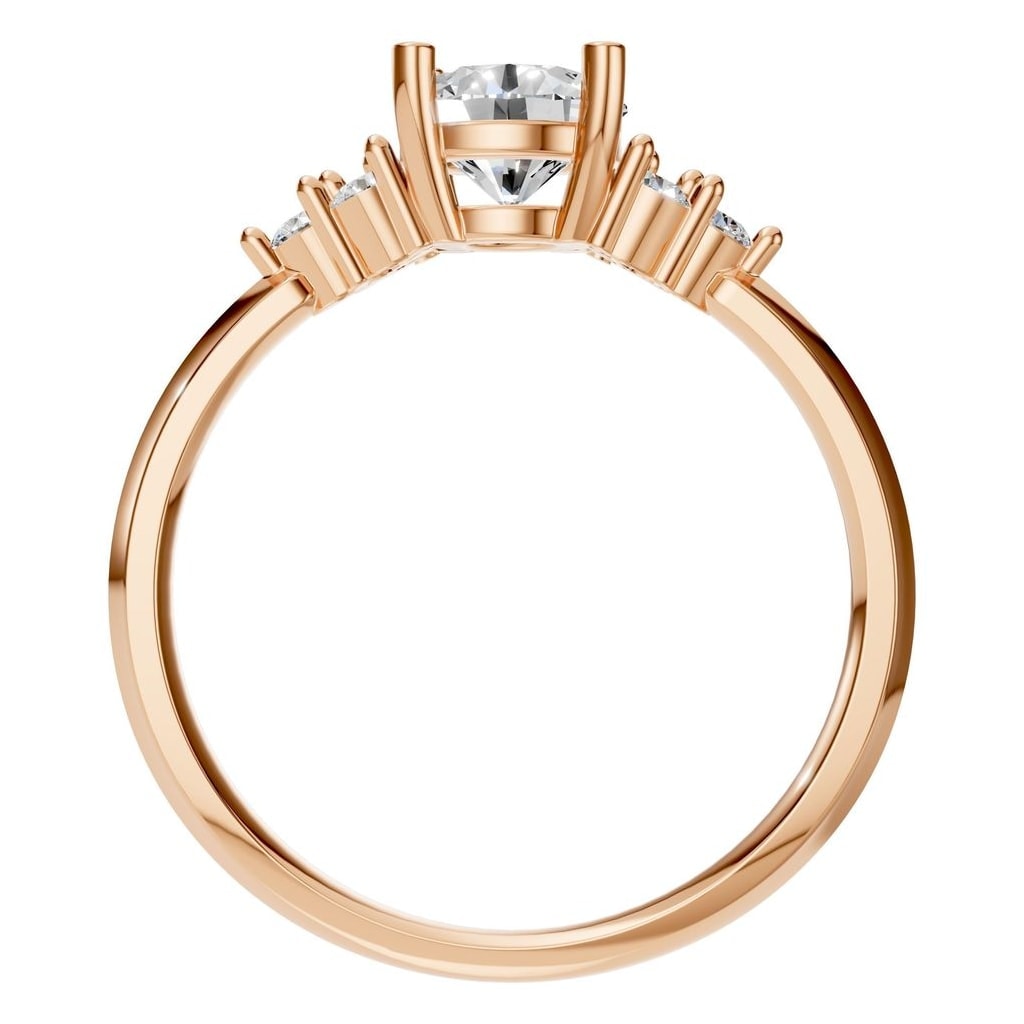 RI-3865 Rose Gold Ring SET - Top View
