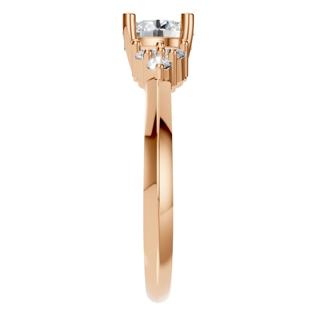 RI-3865 Rose Gold Ring SET - Side View