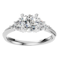 RI-3865 White Gold Ring SET - Front View