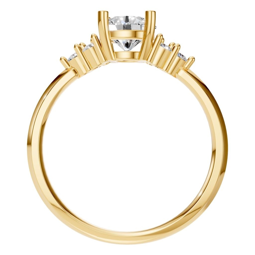 RI-3865 Yellow Gold Ring SET - Top View