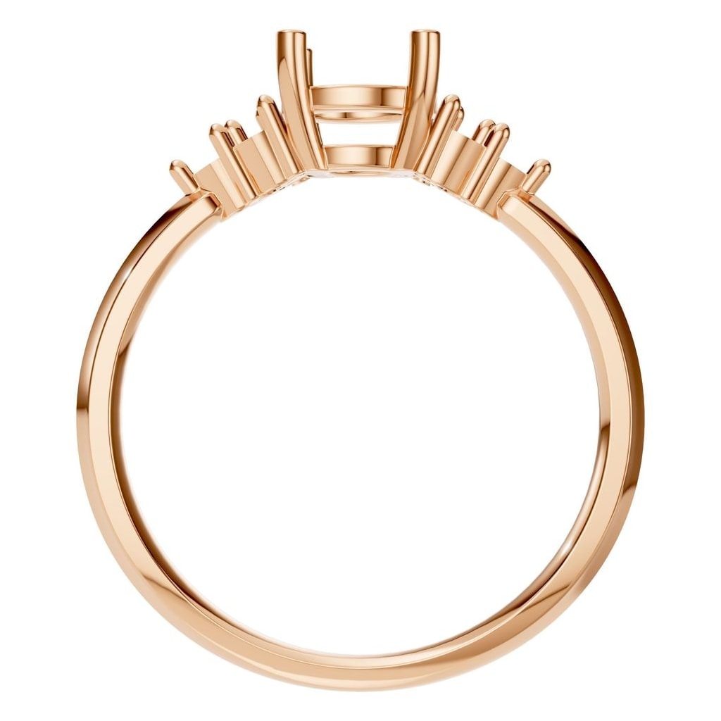RI-3865 Rose Gold Ring UNSET - Top View