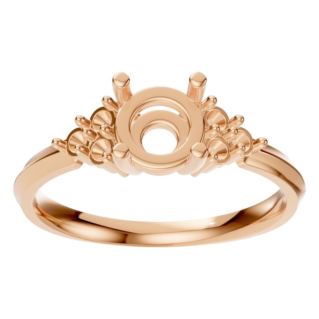 RI-3865 Rose Gold Ring UNSET - Front View