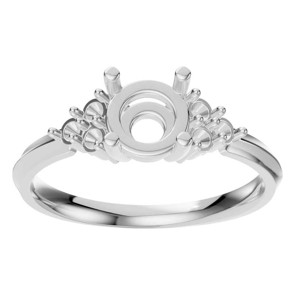 RI-3865 White Gold Ring UNSET - Front View