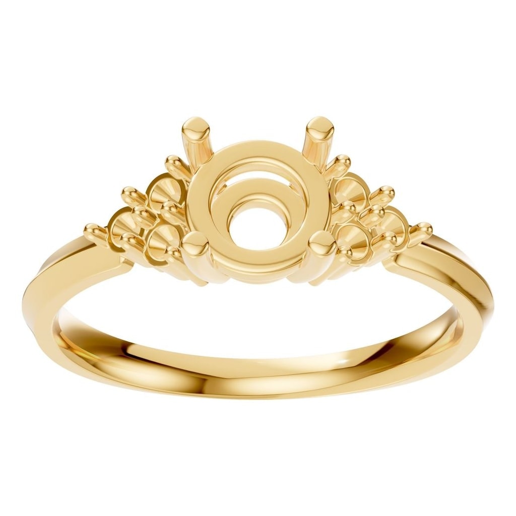 RI-3865 Yellow Gold Ring UNSET - Front View