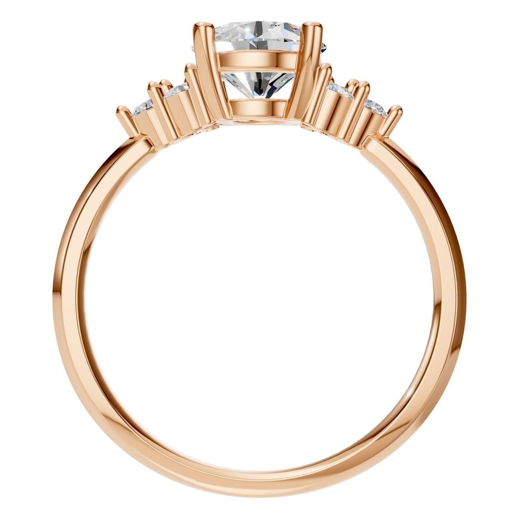 RI-3865 Rose Gold Ring SET - Top View